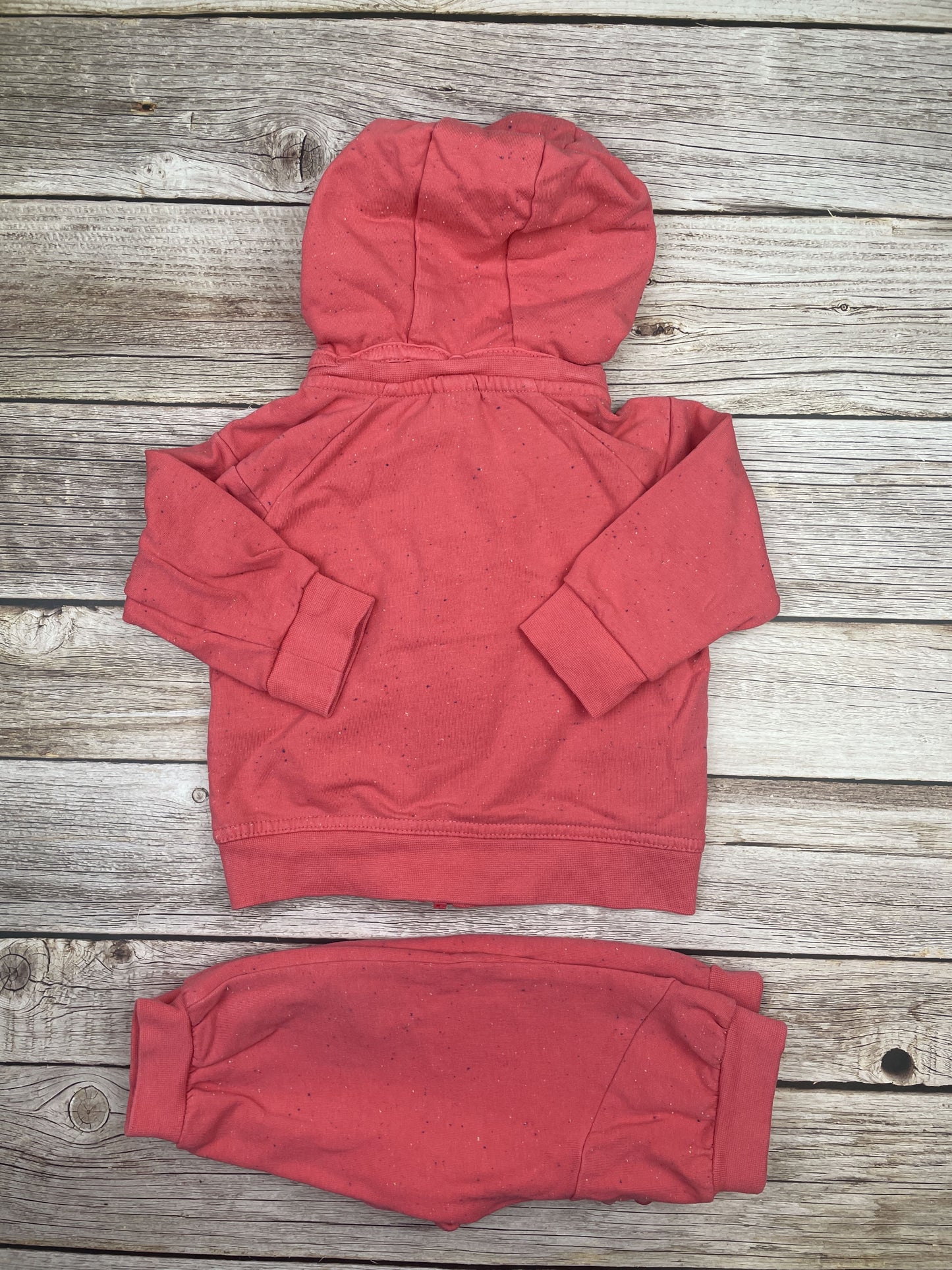 Set felpa con zip e cappuccio e pantalone