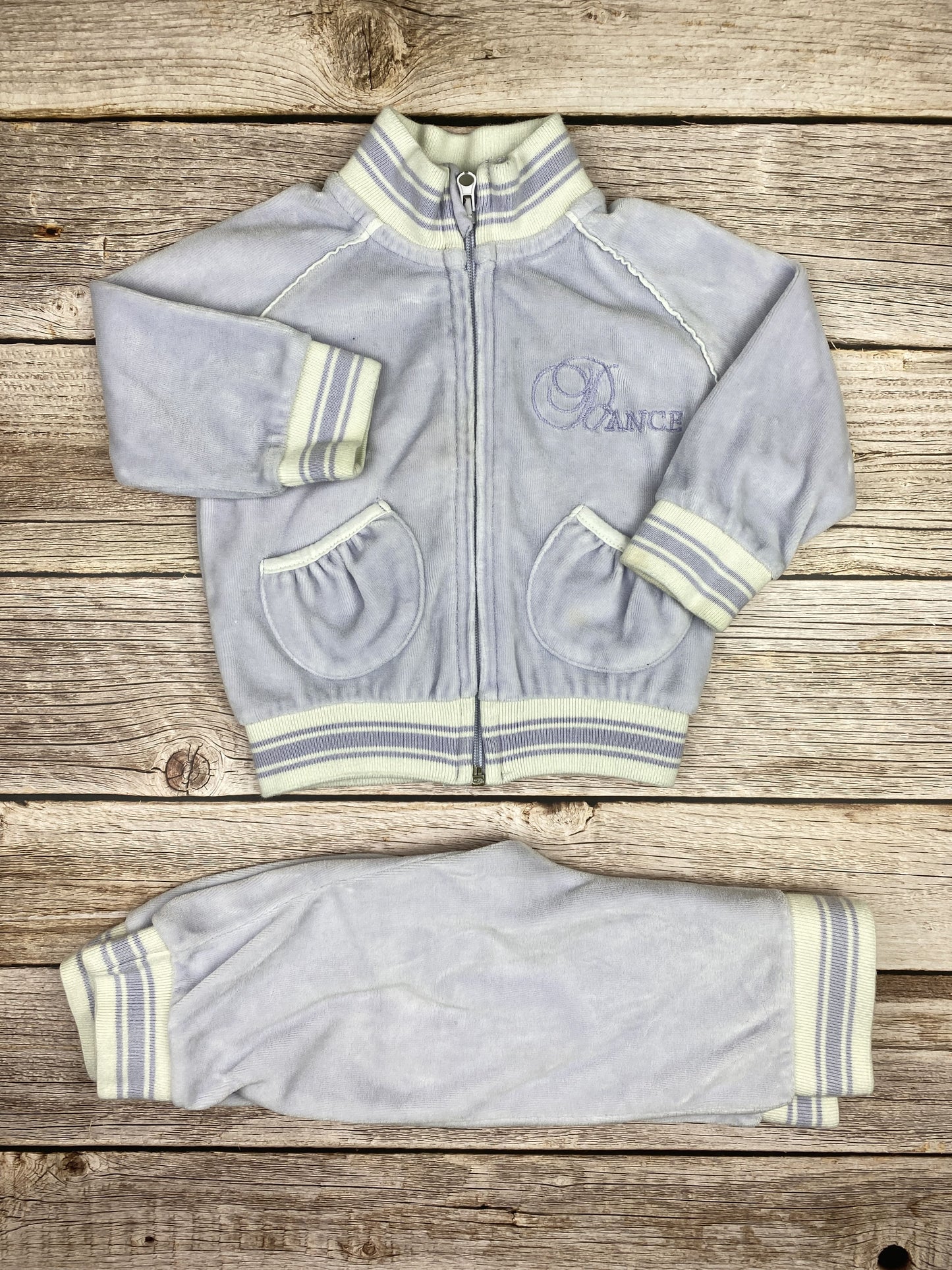 Set felpa con zip senza cappuccio e pantalone