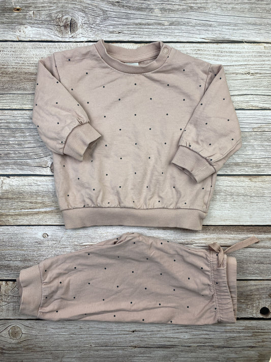 Set felpa girocollo e pantalone