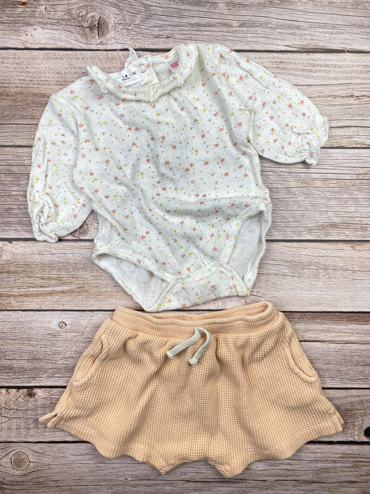 Set body manica lunga e pantaloncino