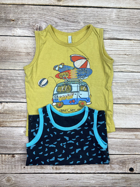 Set due t-shirt senza manica