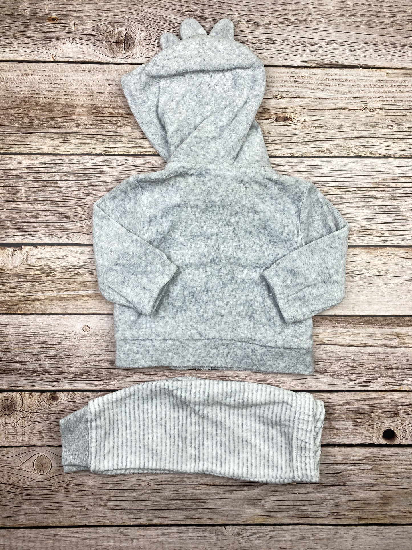 Set felpa con zip e cappuccio e pantalone