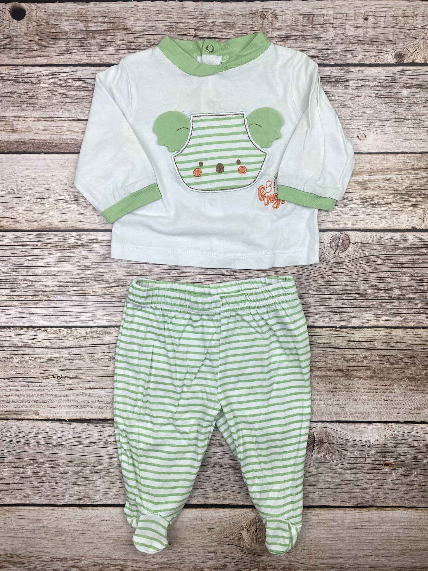 Set t-shirt manica lunga e pantalone con piedini