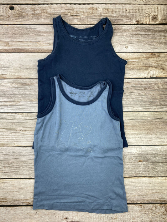 Set due t-shirt senza manica