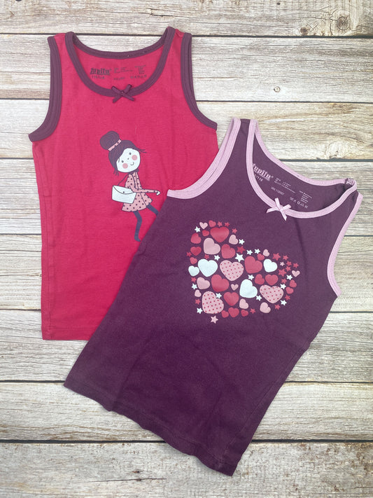 Set due t-shirt senza manica