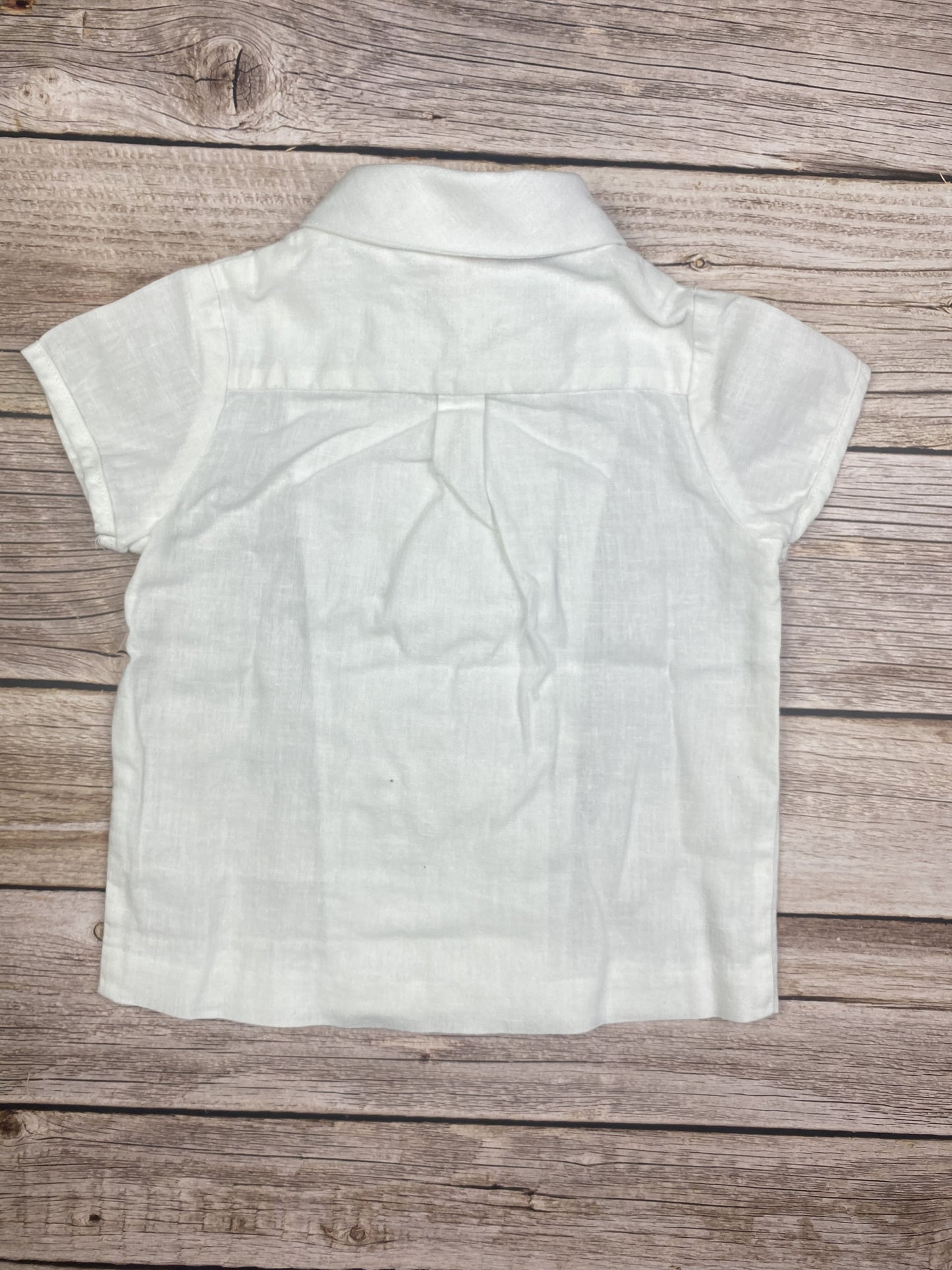 Camicia manica corta in misto lino