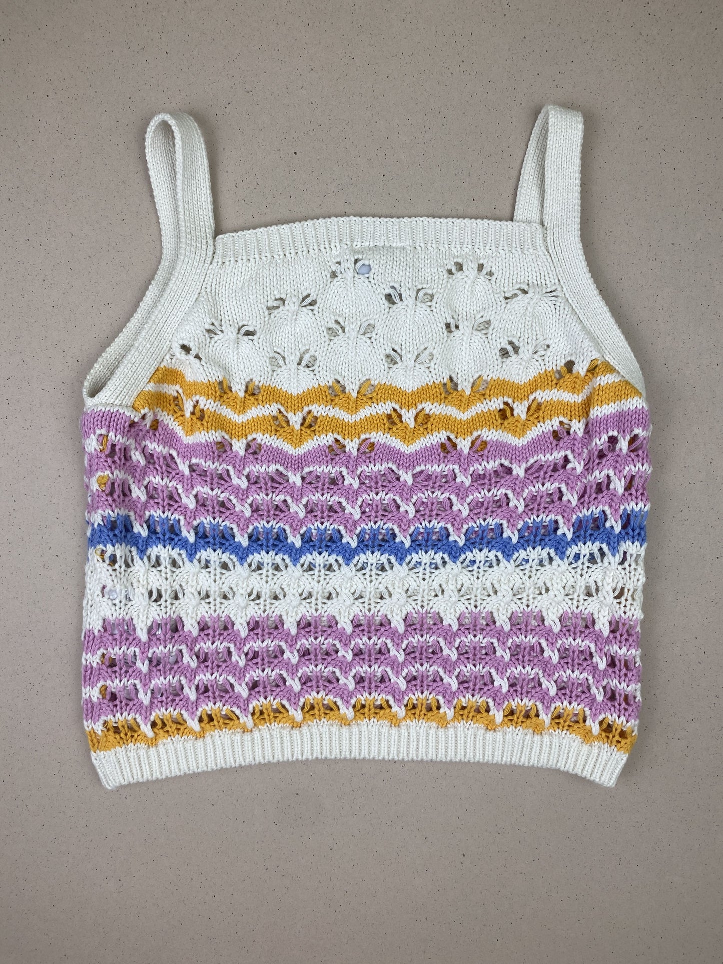 T-shirt senza manica in maglia di cotone