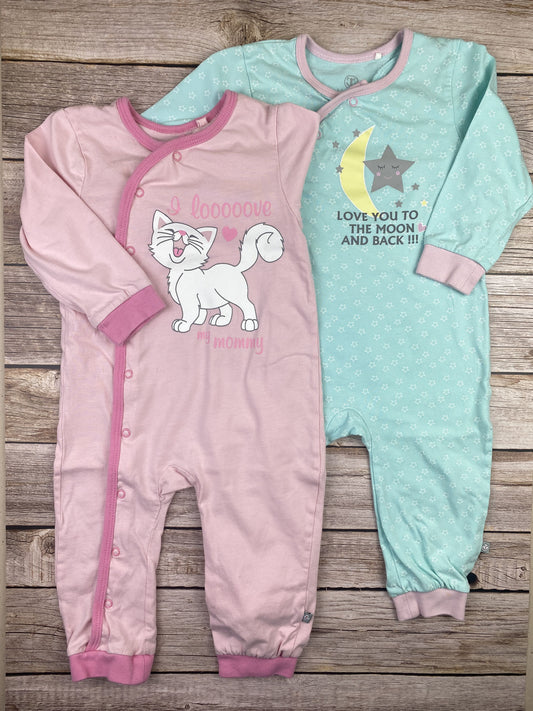 Set due tutine manica lunga senza piedini