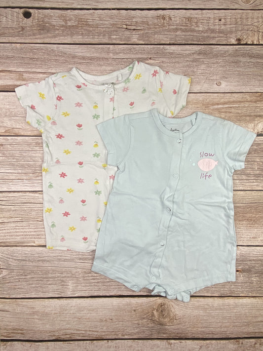 Set due tutine pagliaccetto manica corta