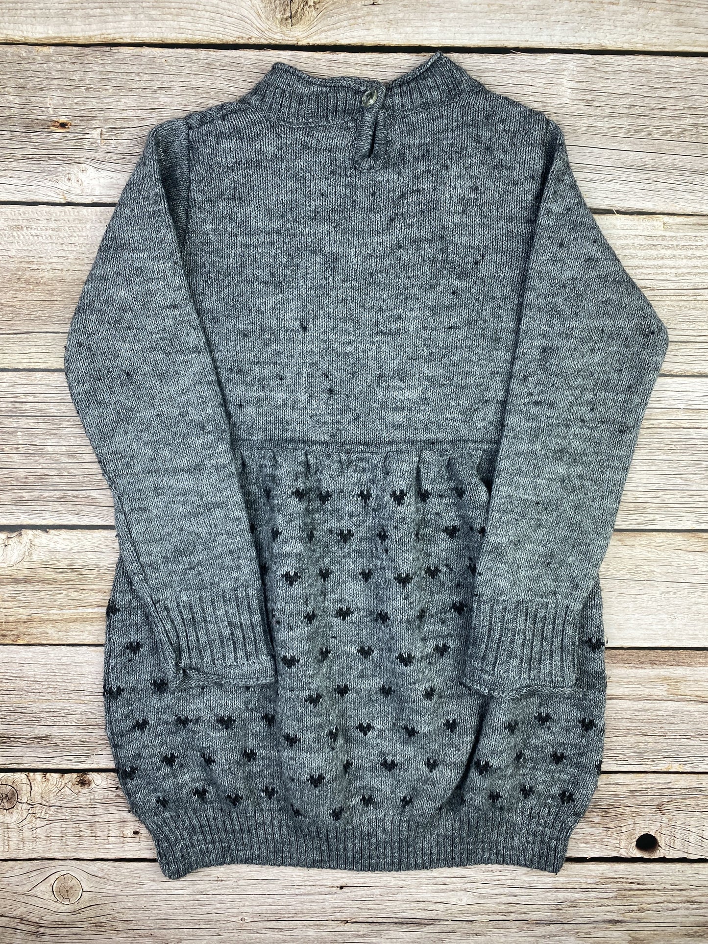 Vestito manica lunga in misto lana