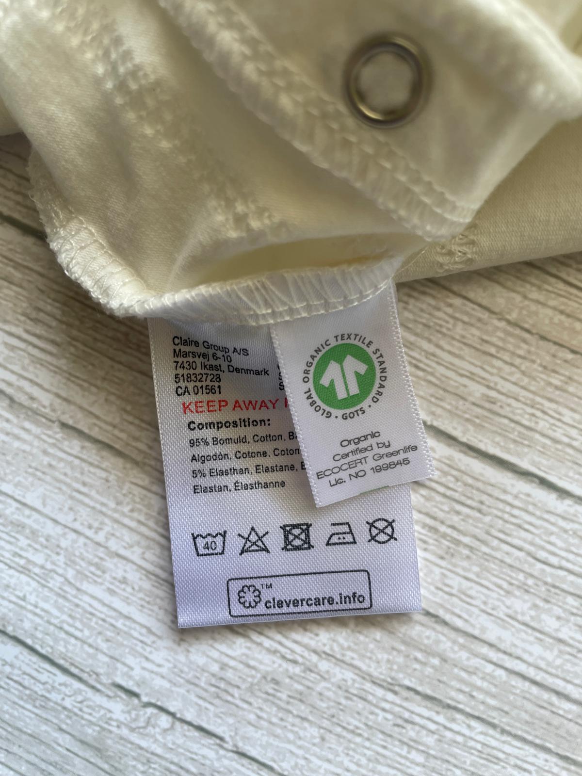 Maglietta incrociata neonato Hust & Claire in cotone biologico
