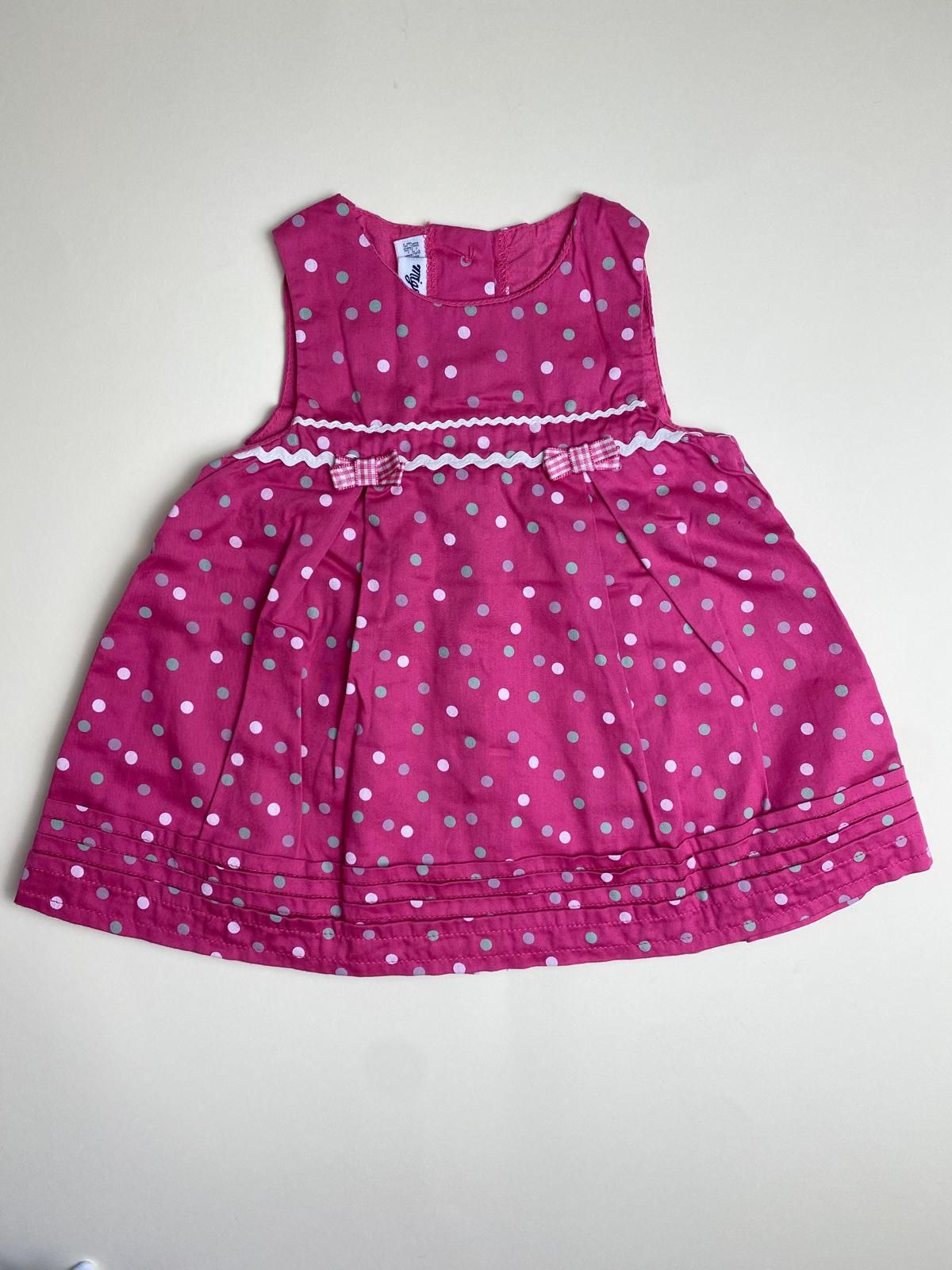 Vestito Bambina Senza Maniche a Pois