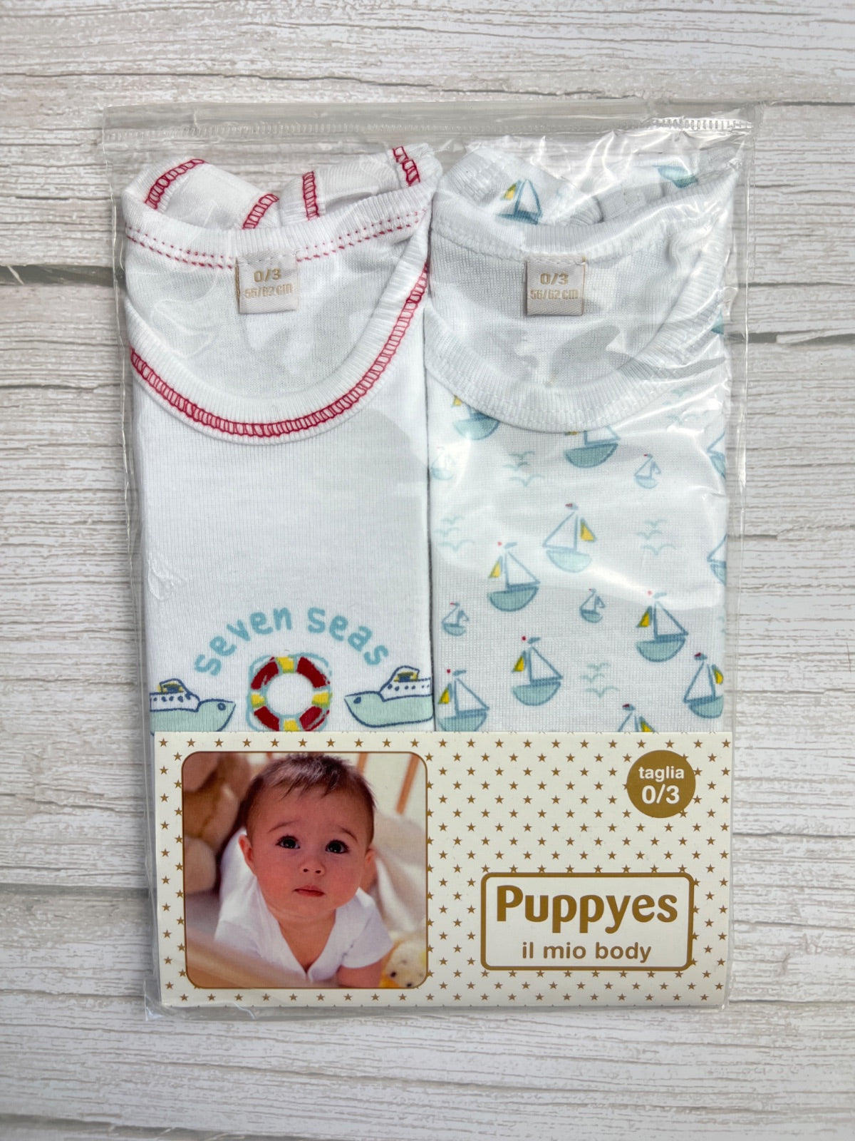 Set 2 Body Neonato Puppyes Tema Mare