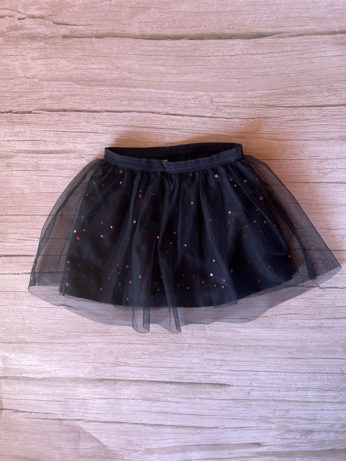 Gonna in tulle blu con glitter