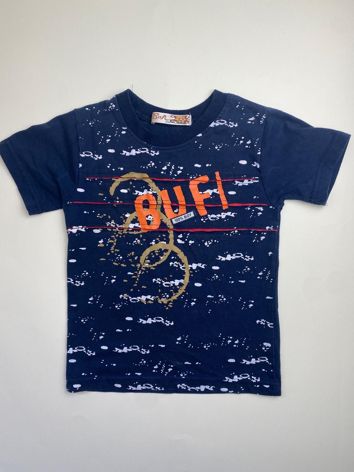 T-shirt Bambino Blu Navy con Stampa Grafica