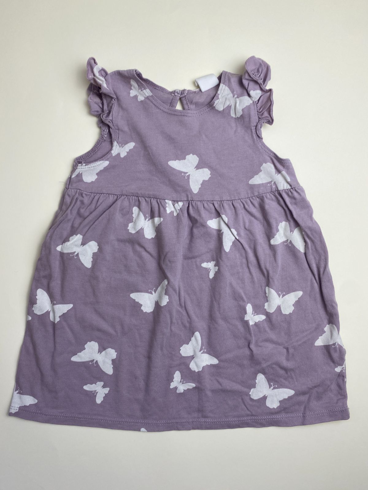 Vestito Senza Maniche Lilla con Farfalle