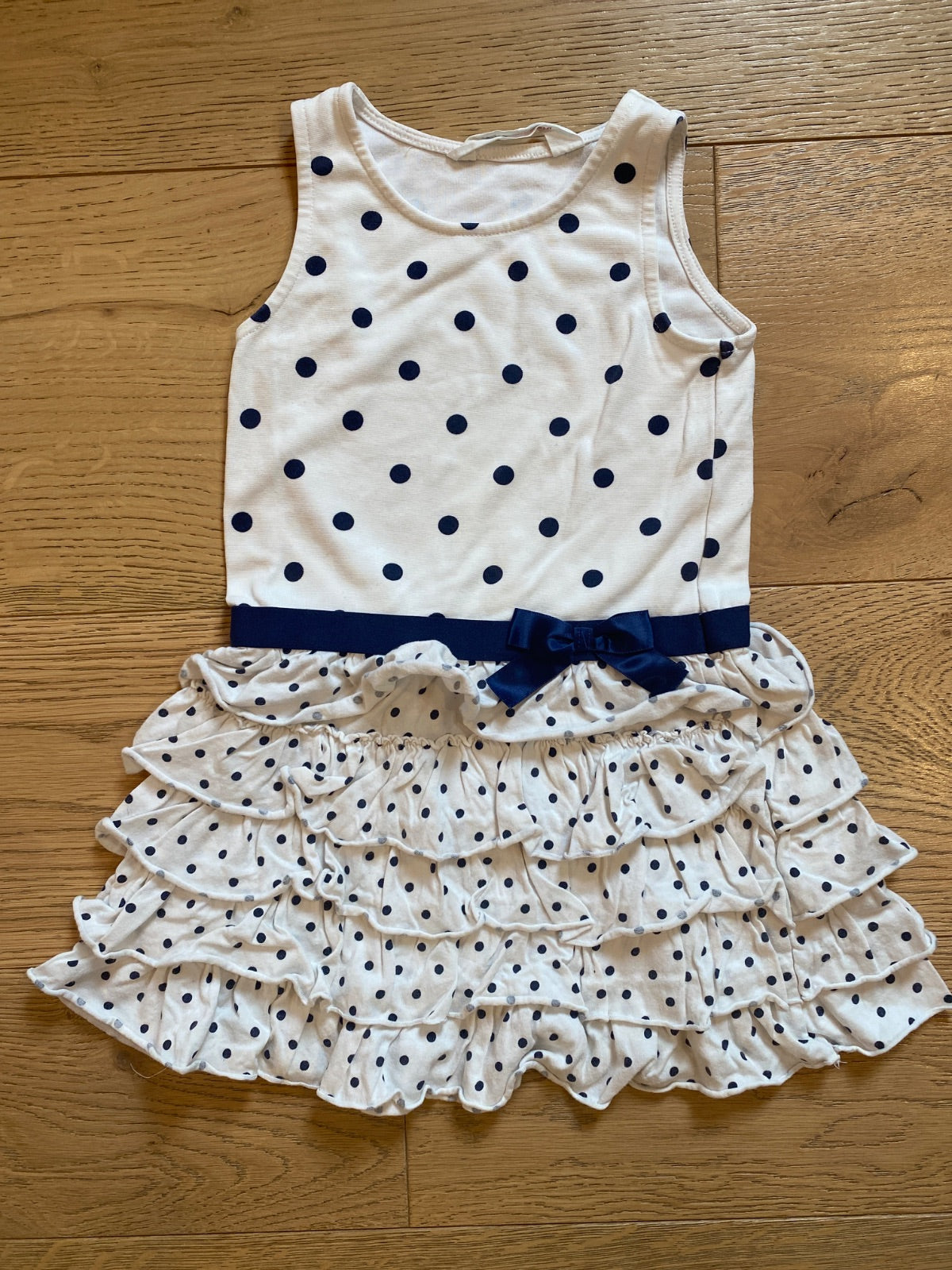 Vestito bambina a pois con balze