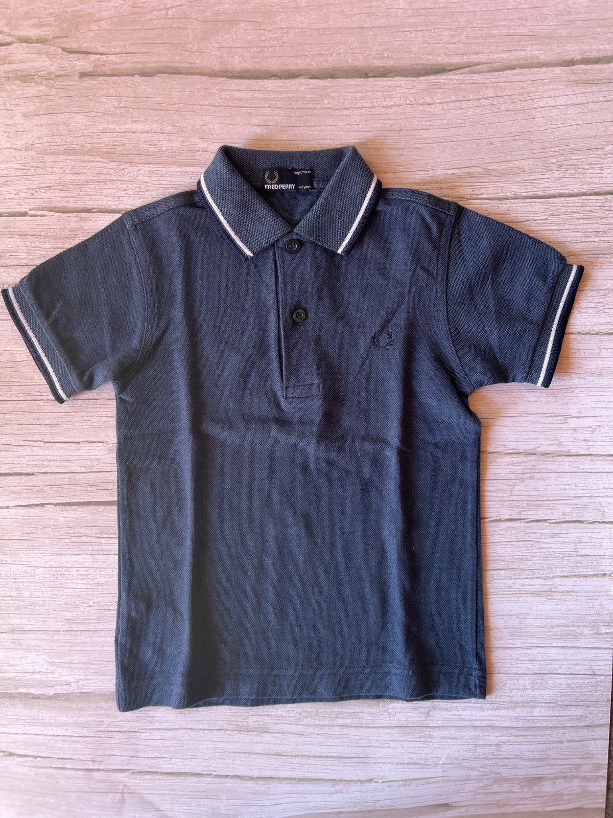 Polo Fred Perry blu navy con righe bianche