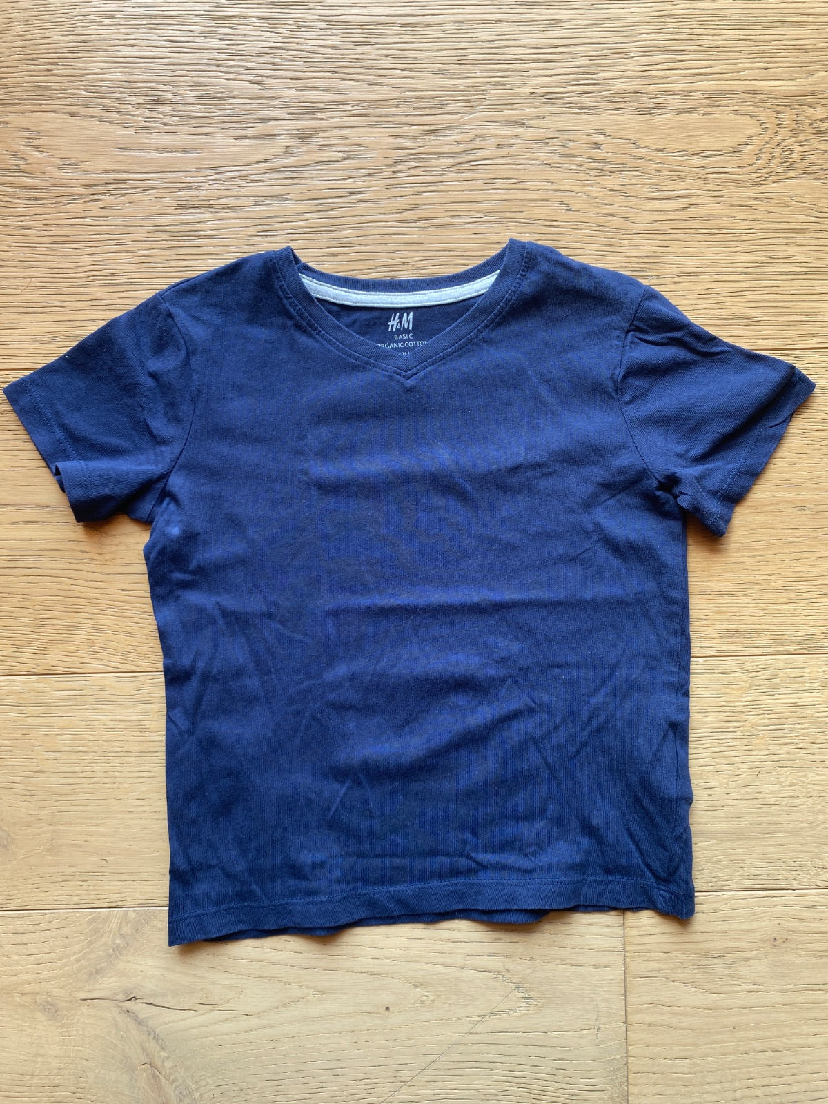 T-shirt H&M Basic in cotone biologico blu scuro
