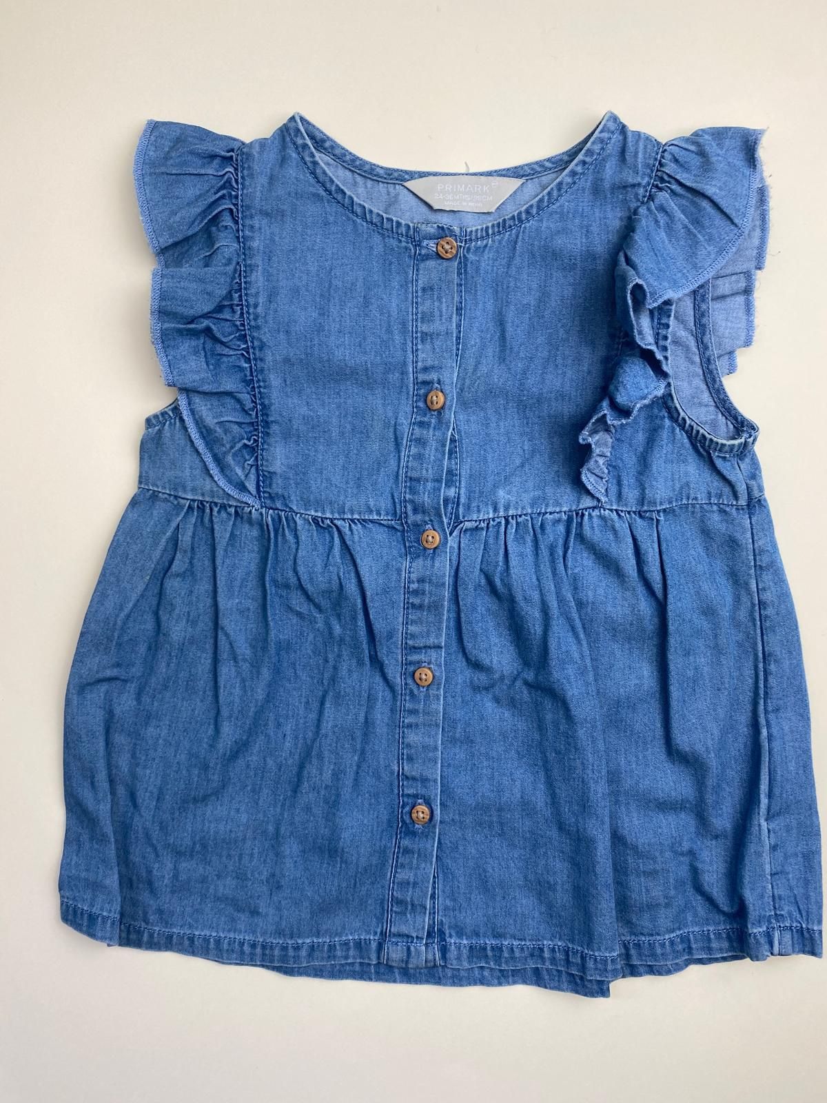 Camicia in denim senza maniche