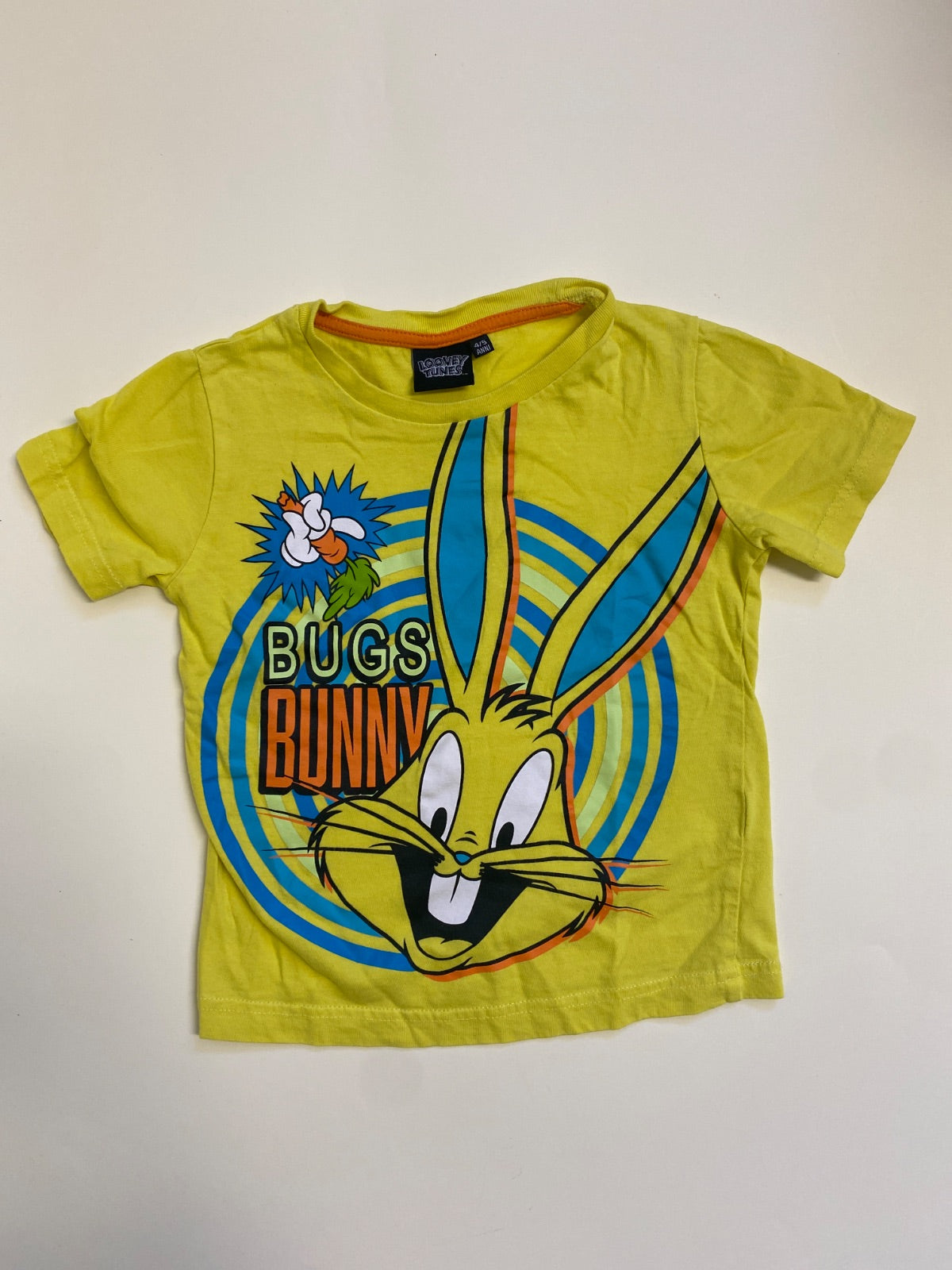 Maglietta Gialla Bugs Bunny Looney Tunes Bambino
