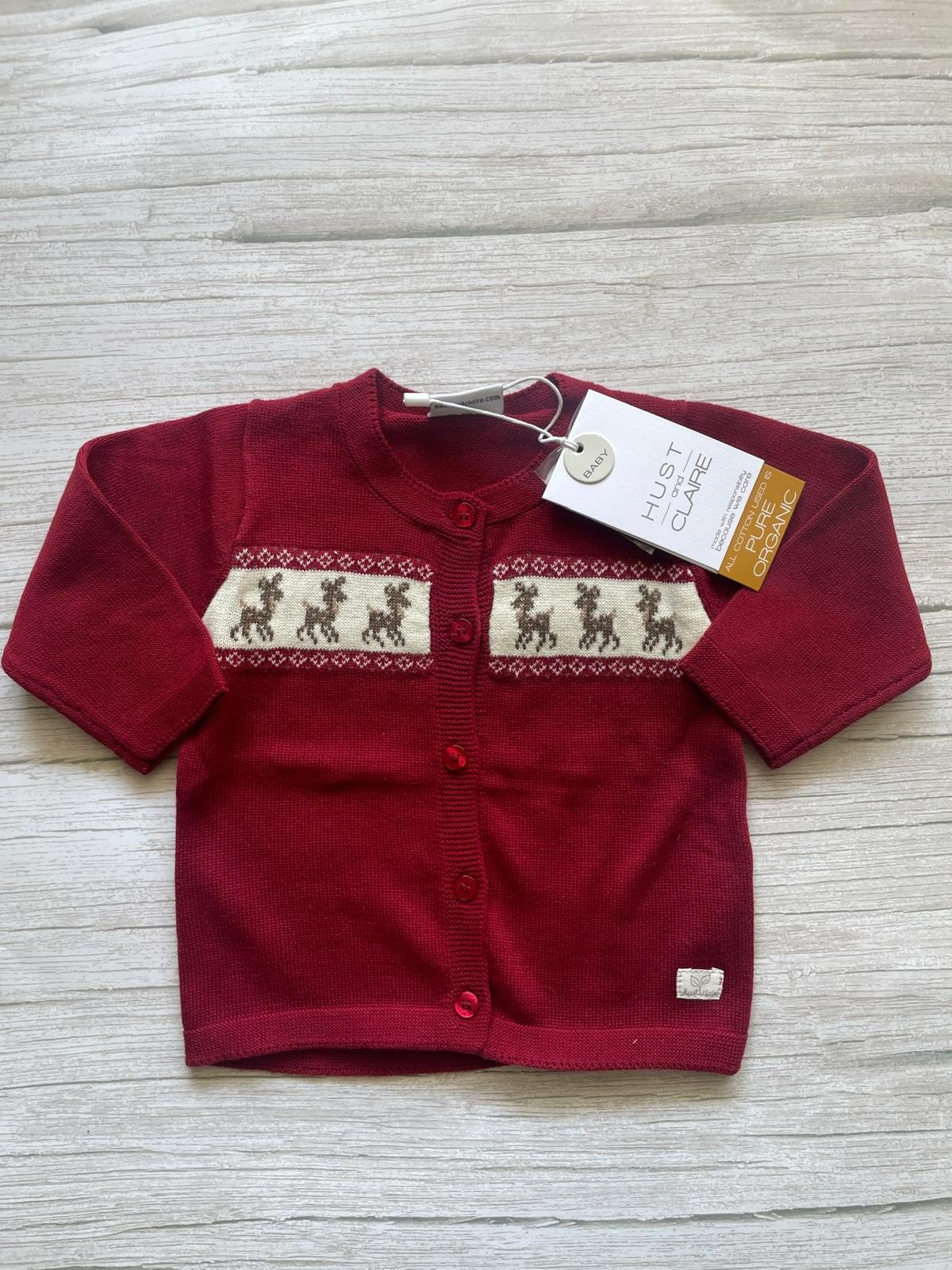 Cardigan per neonato con motivo renne