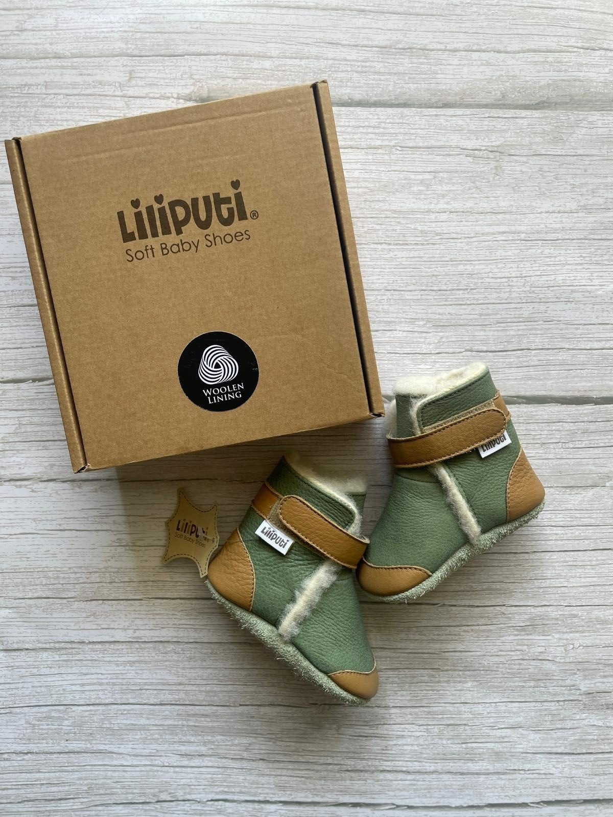 Stivaletti Morbidi per Neonati Lilliputi con Fodera in Lana