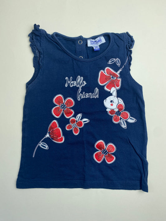 Maglietta Bambina Blu con Stampa