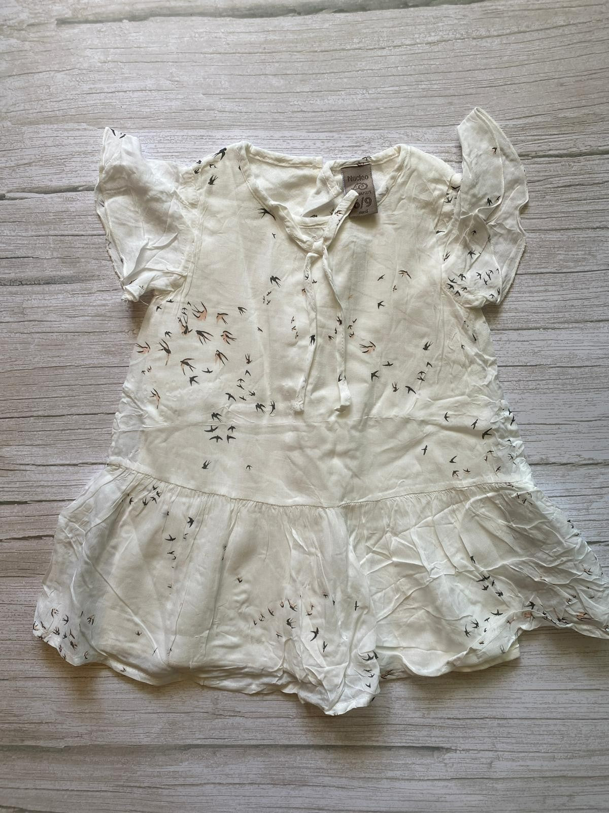 Vestito neonata bianco con stampa