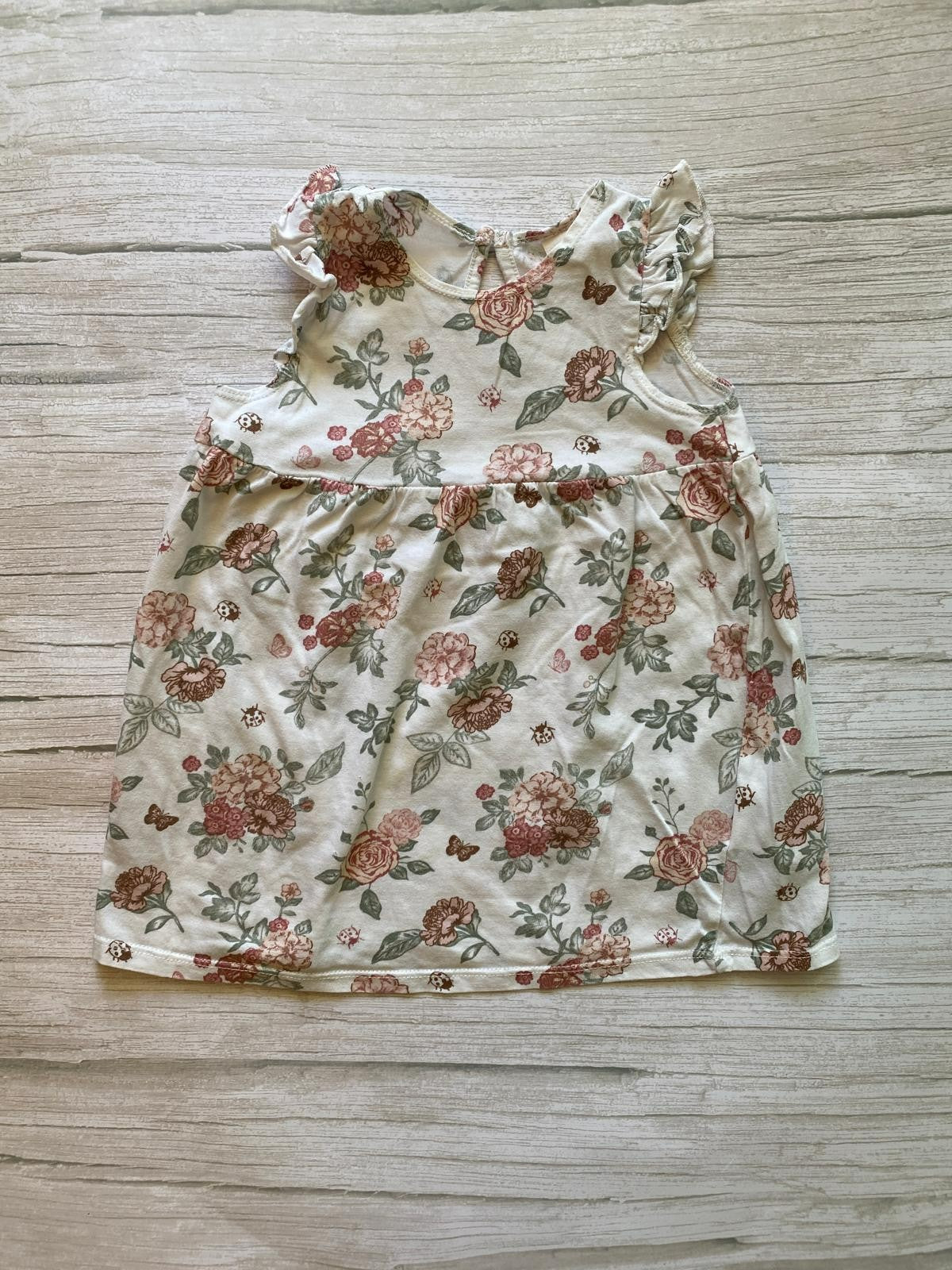 Top Bambina Floreale con Volant