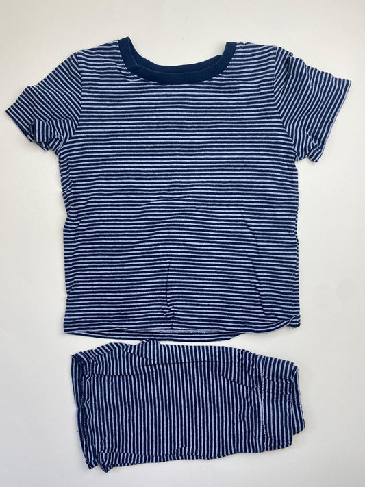 Pigiama bambino corto a Righe Blu e Grigie