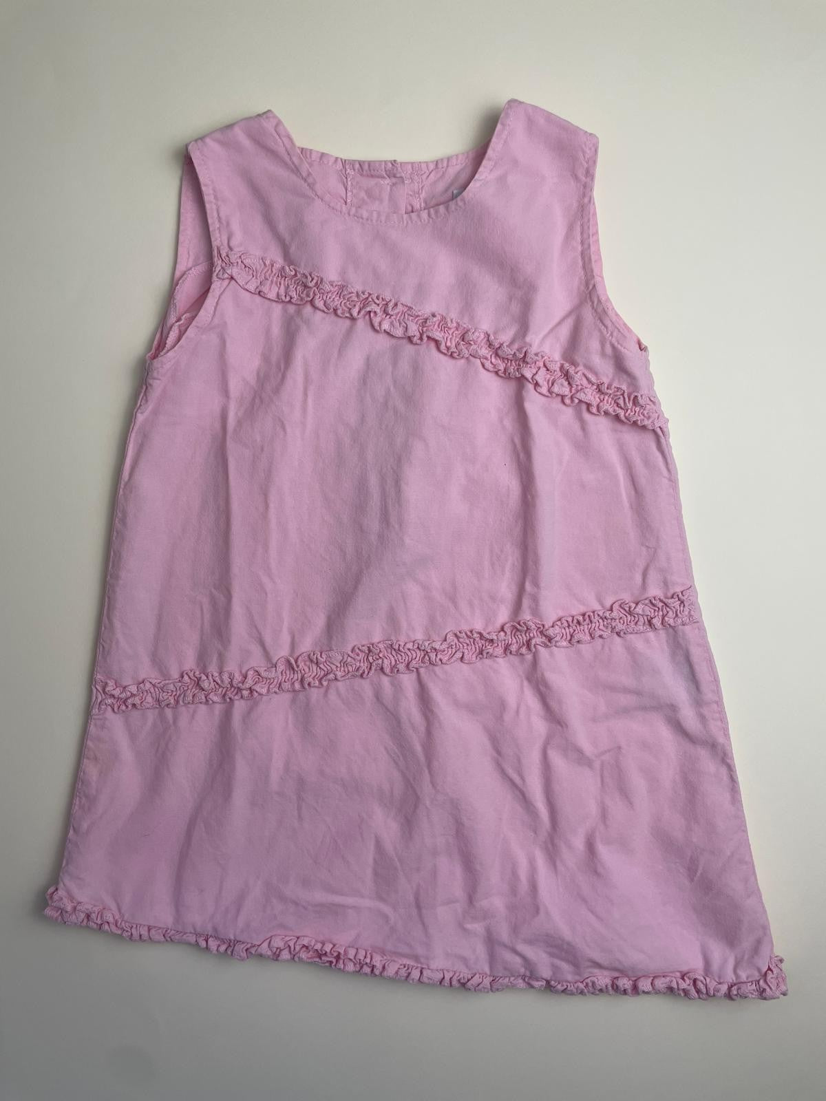 Abito Bambina Rosa con Balze