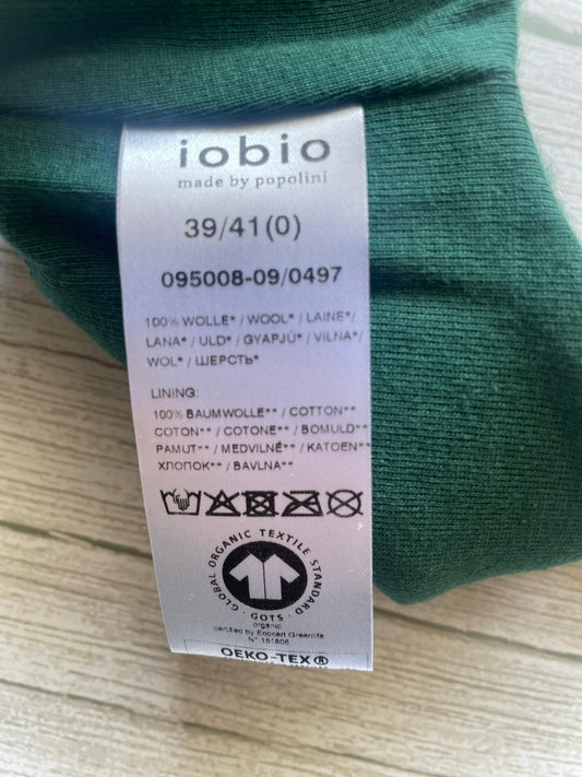 Cappello neonato in lana con laccetti