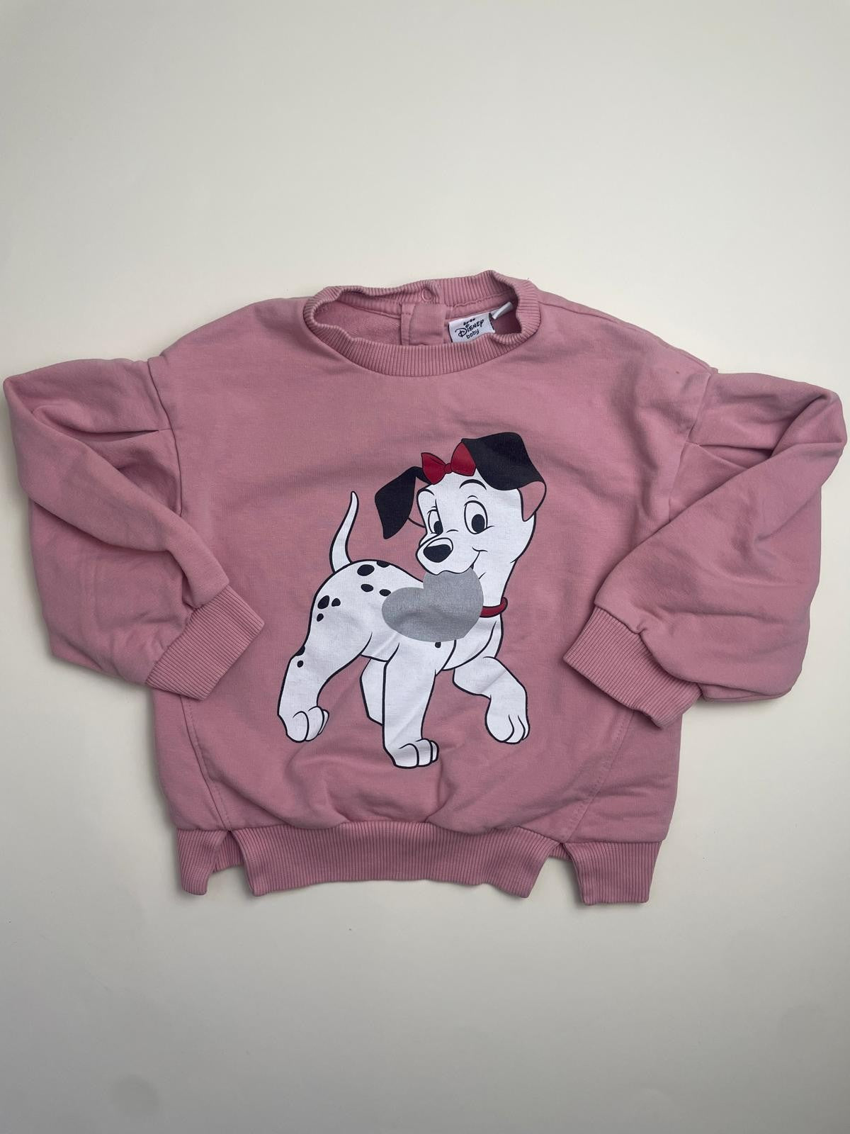 Felpa rosa bambina con stampa cucciolo dalmata Disney