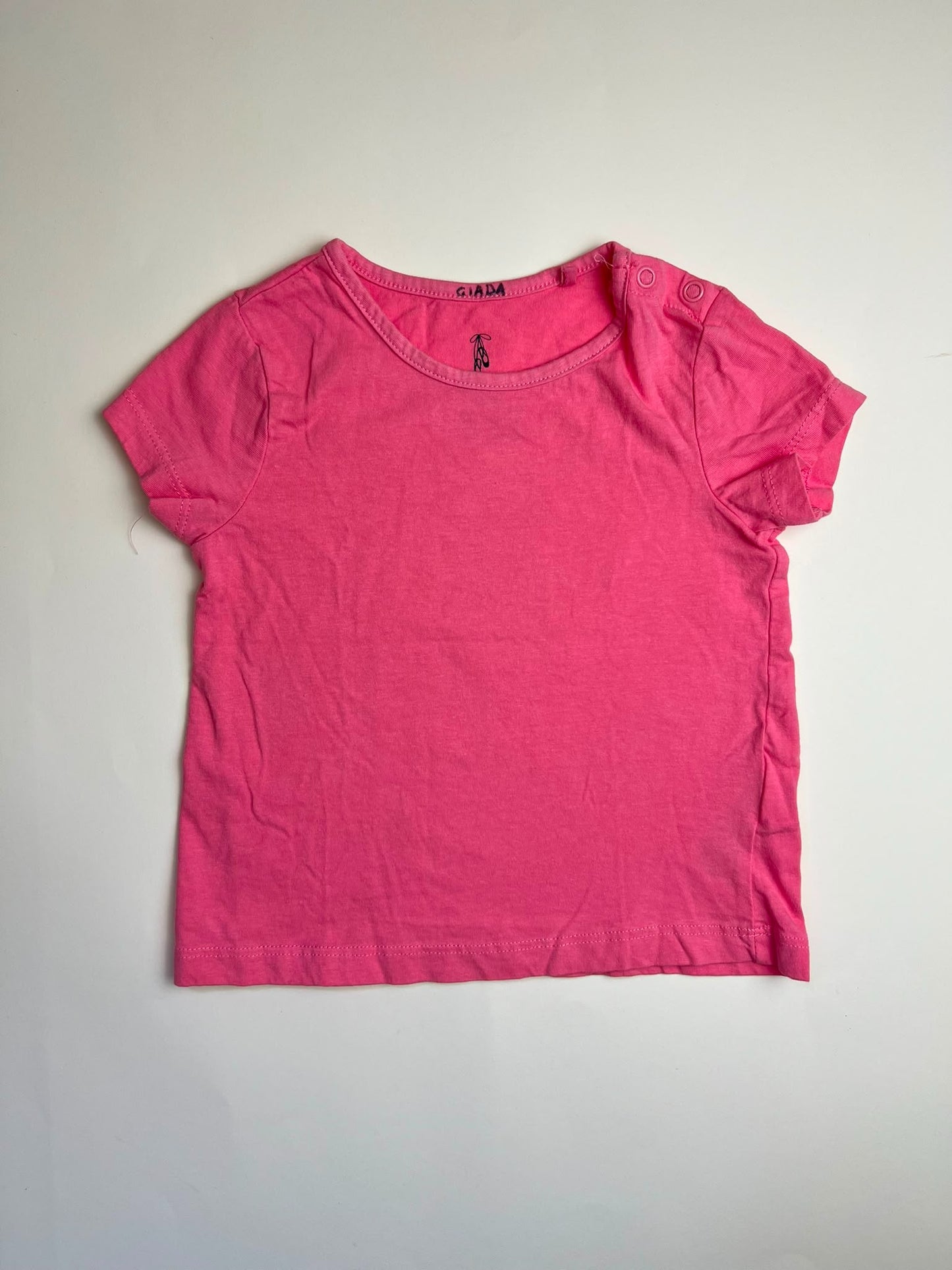T-shirt rosa a maniche corte