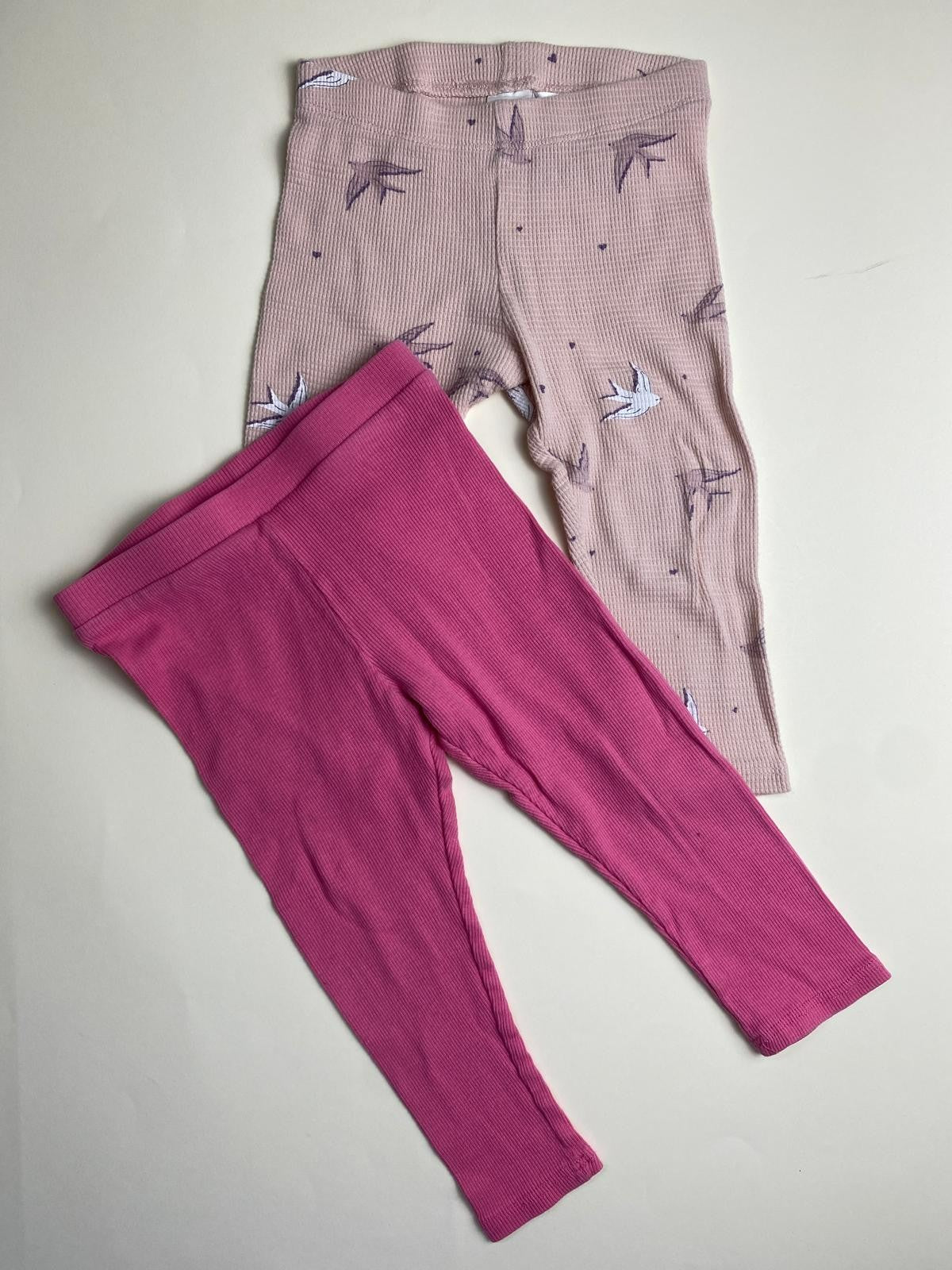 Set 2 Leggings a Costine per Bambina