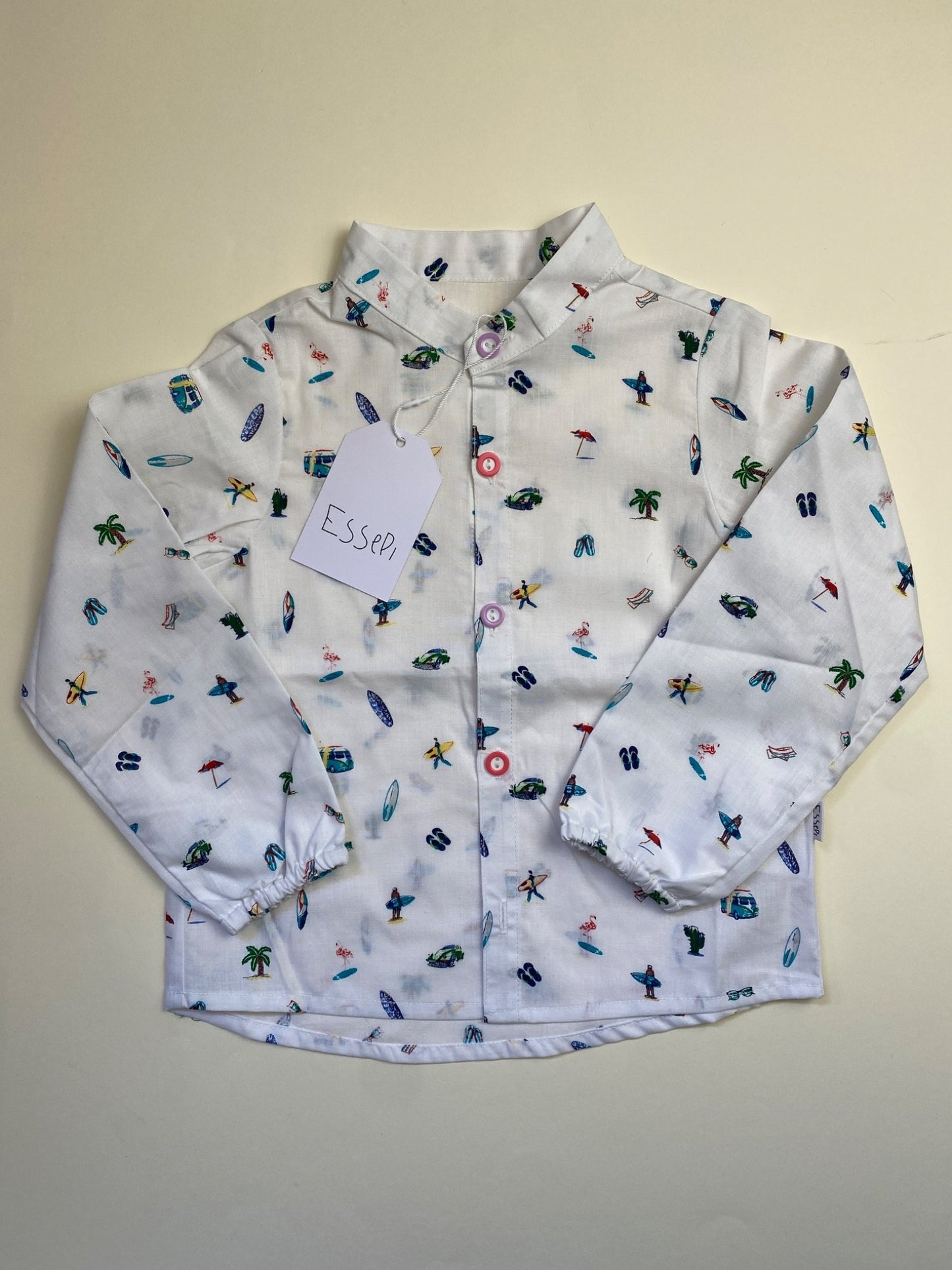 Camicia con collo alla coreana