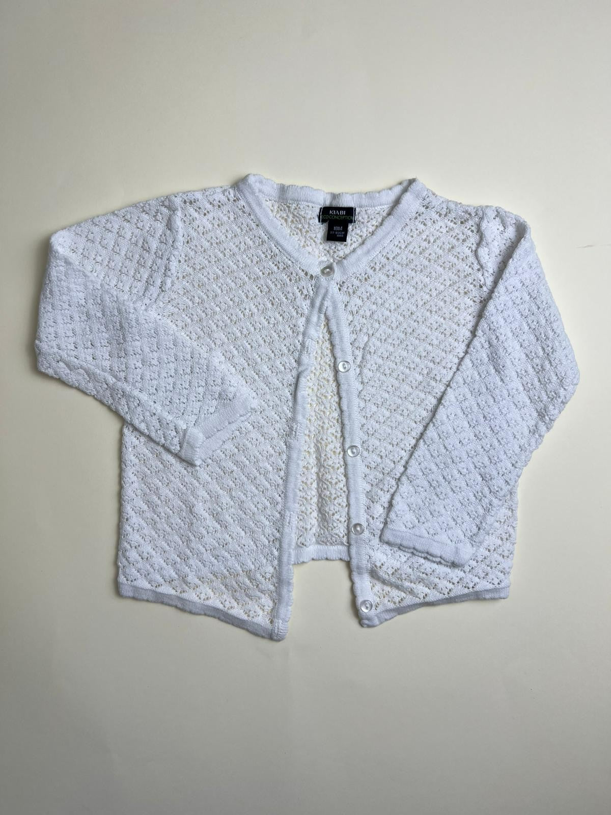 Cardigan bianco traforato
