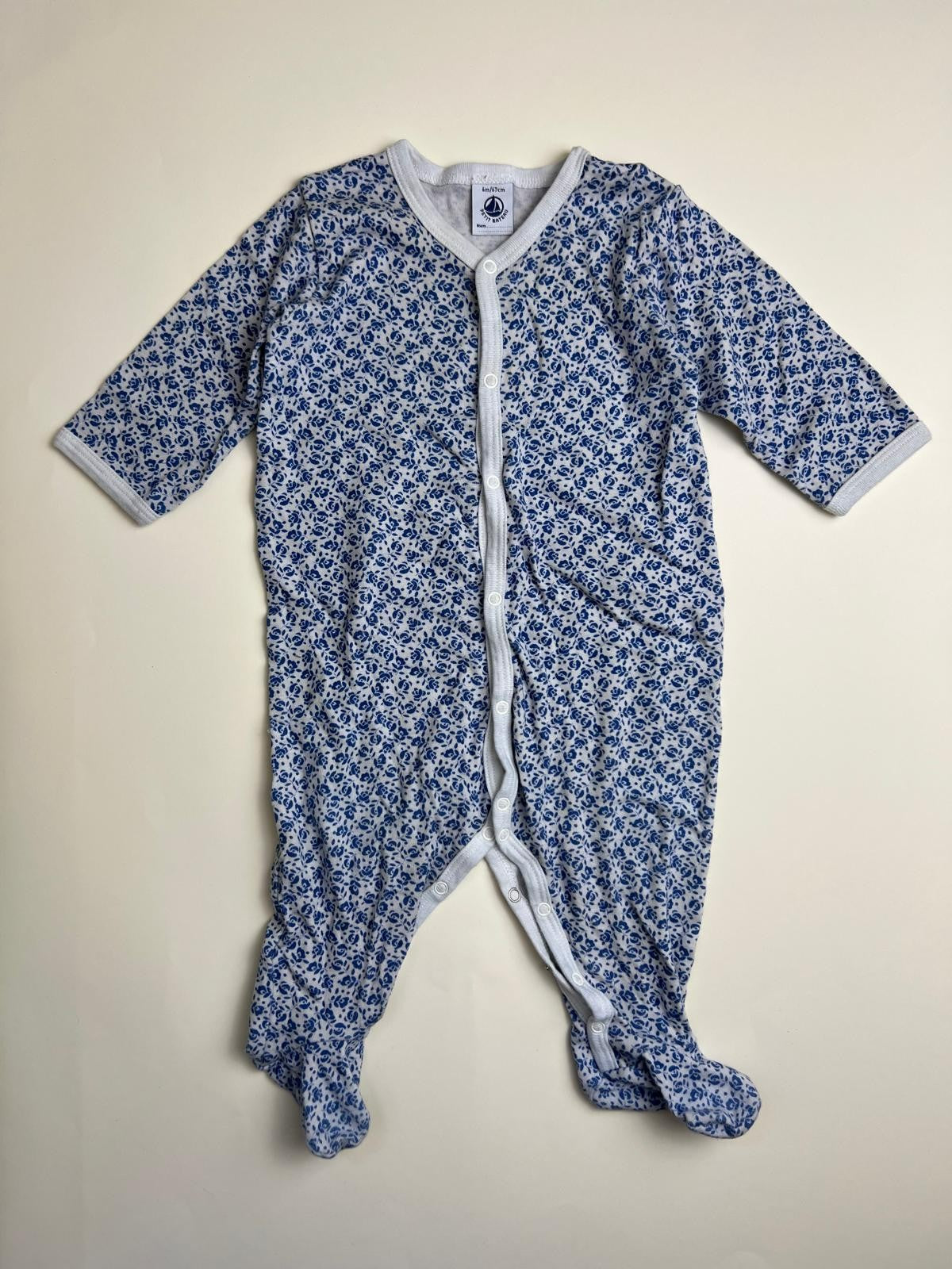 Tutina neonato Petit Bateau con stampa floreale