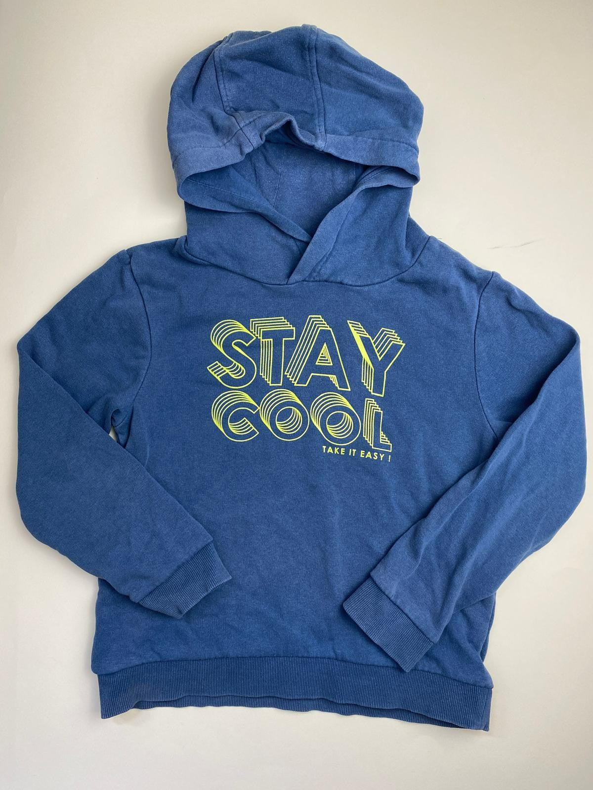 Felpa con cappuccio blu "Stay Cool"