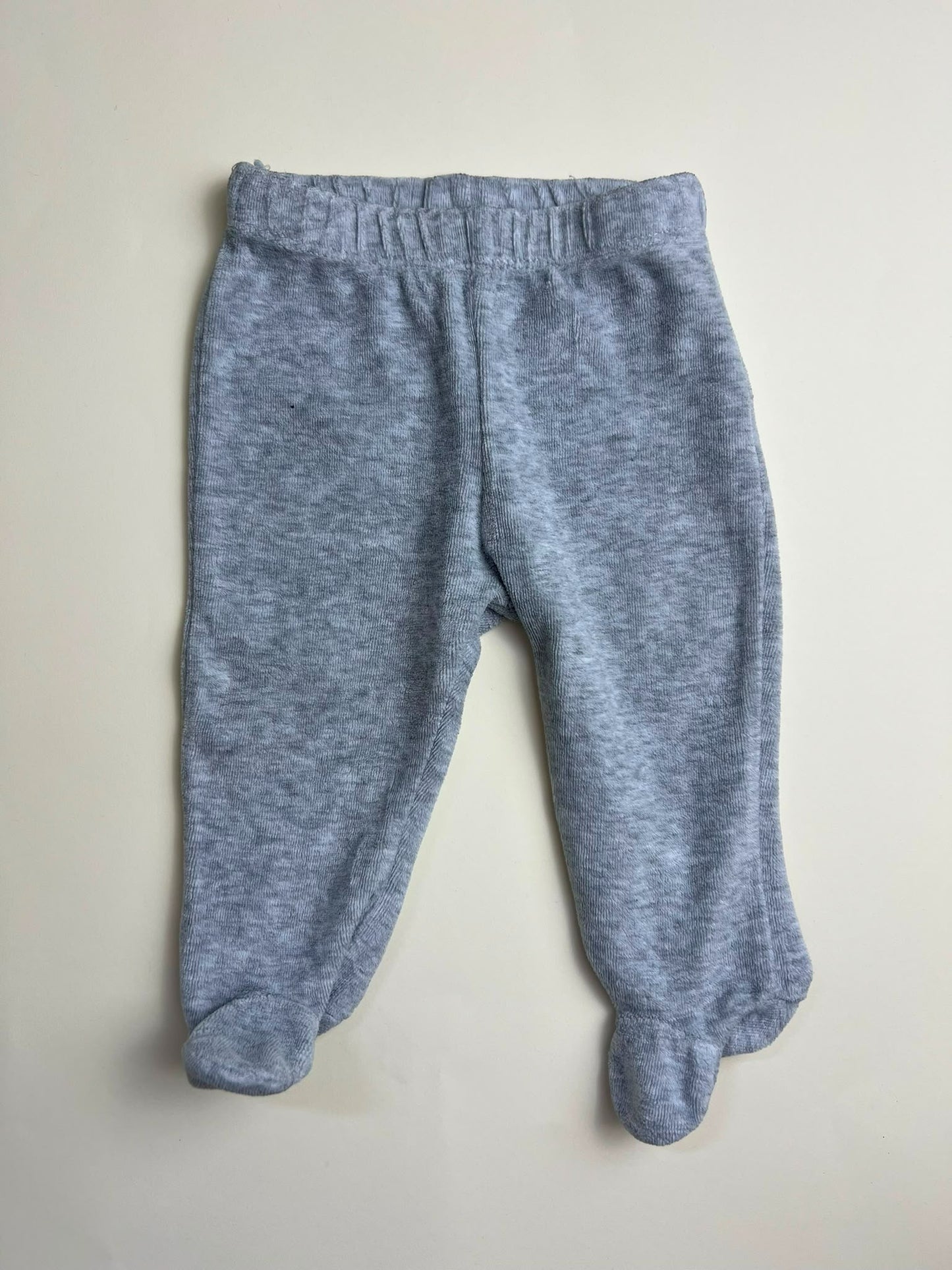 Pantaloni neonato con piedini grigi