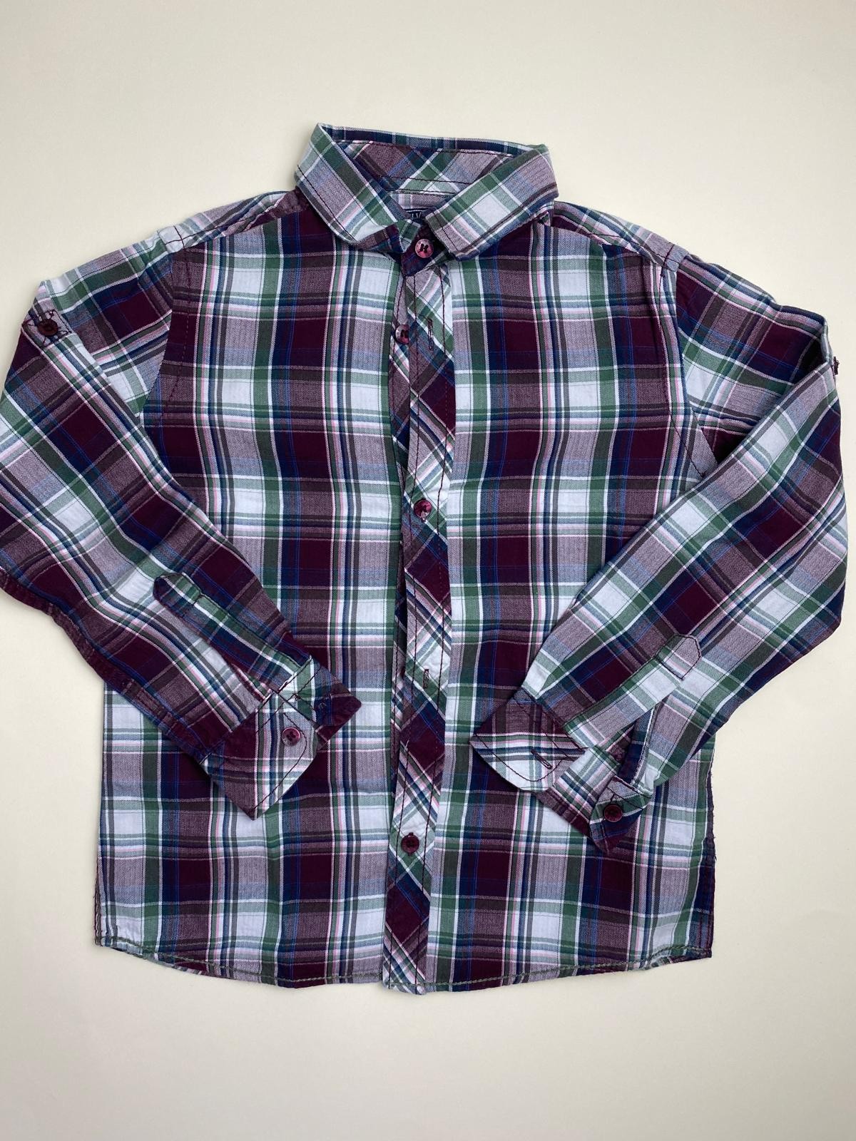 Camicia a quadri a maniche lunghe