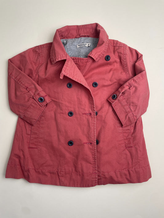 Trench Bambina Rosso Mattone