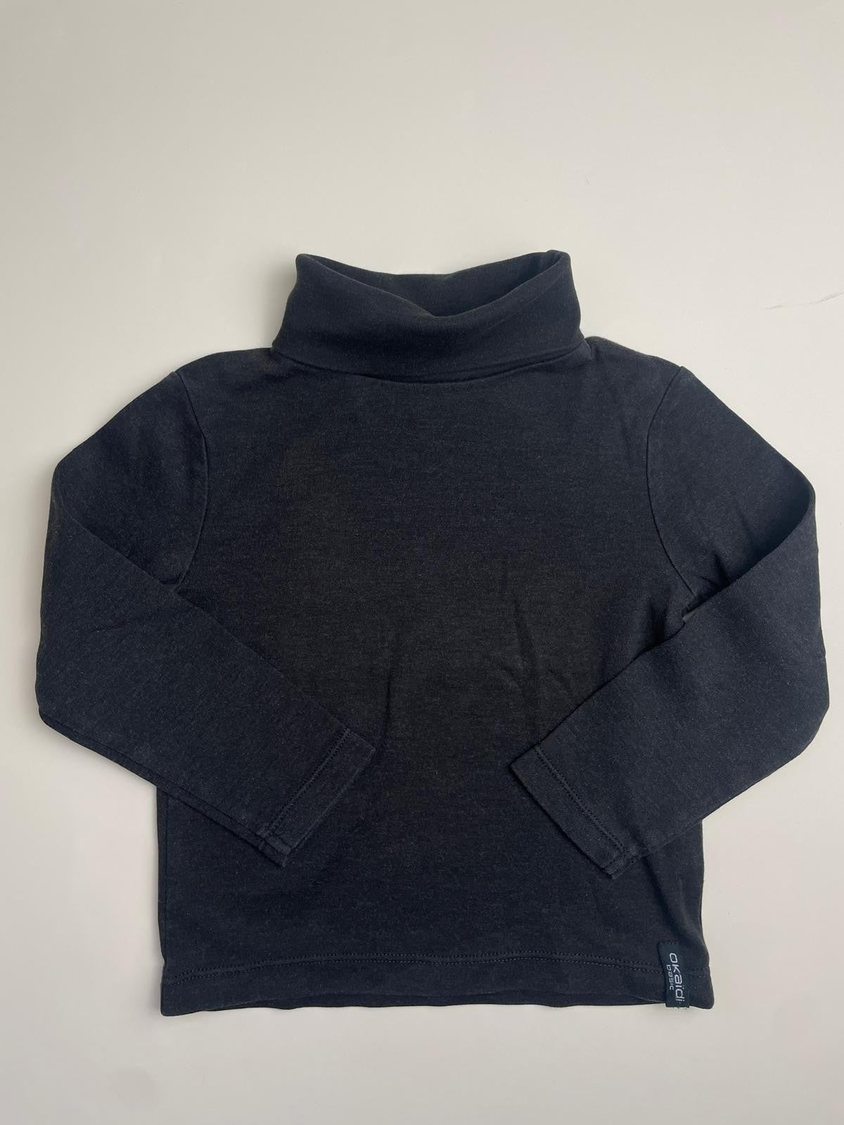 Maglia a collo alto a maniche lunghe grigio scuro