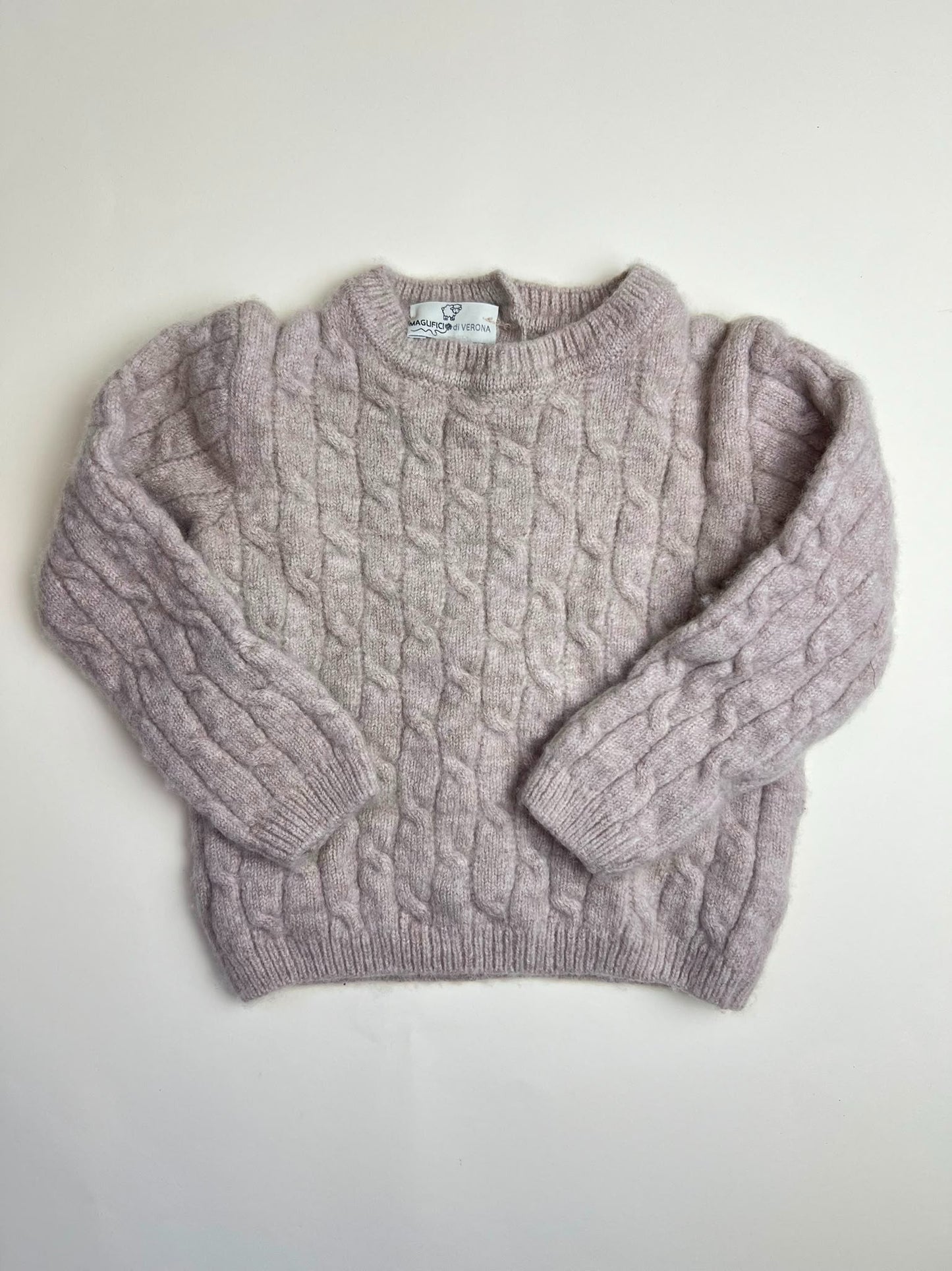 Maglione bambino in maglia a trecce