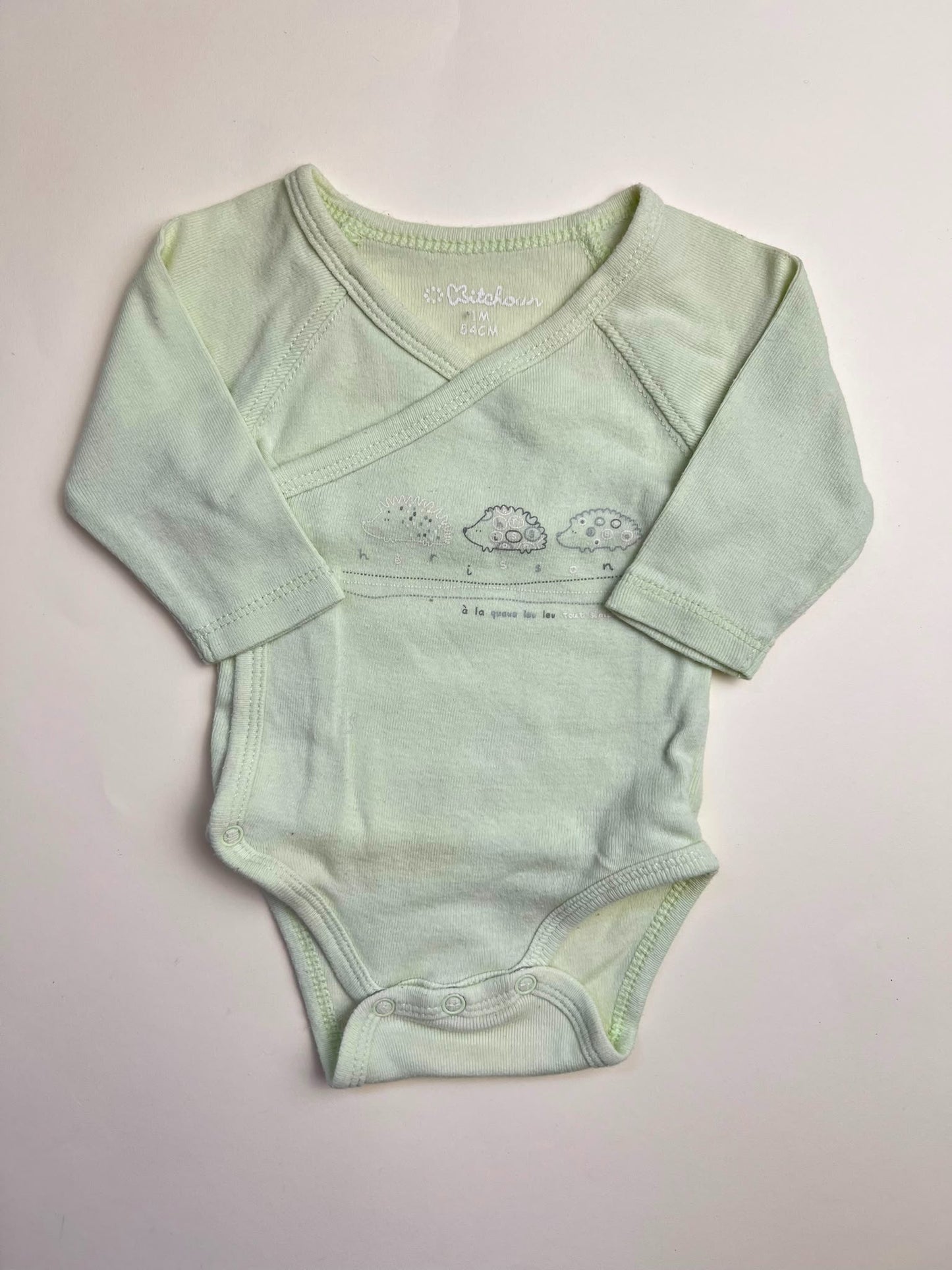 Body neonato maniche lunghe giallo