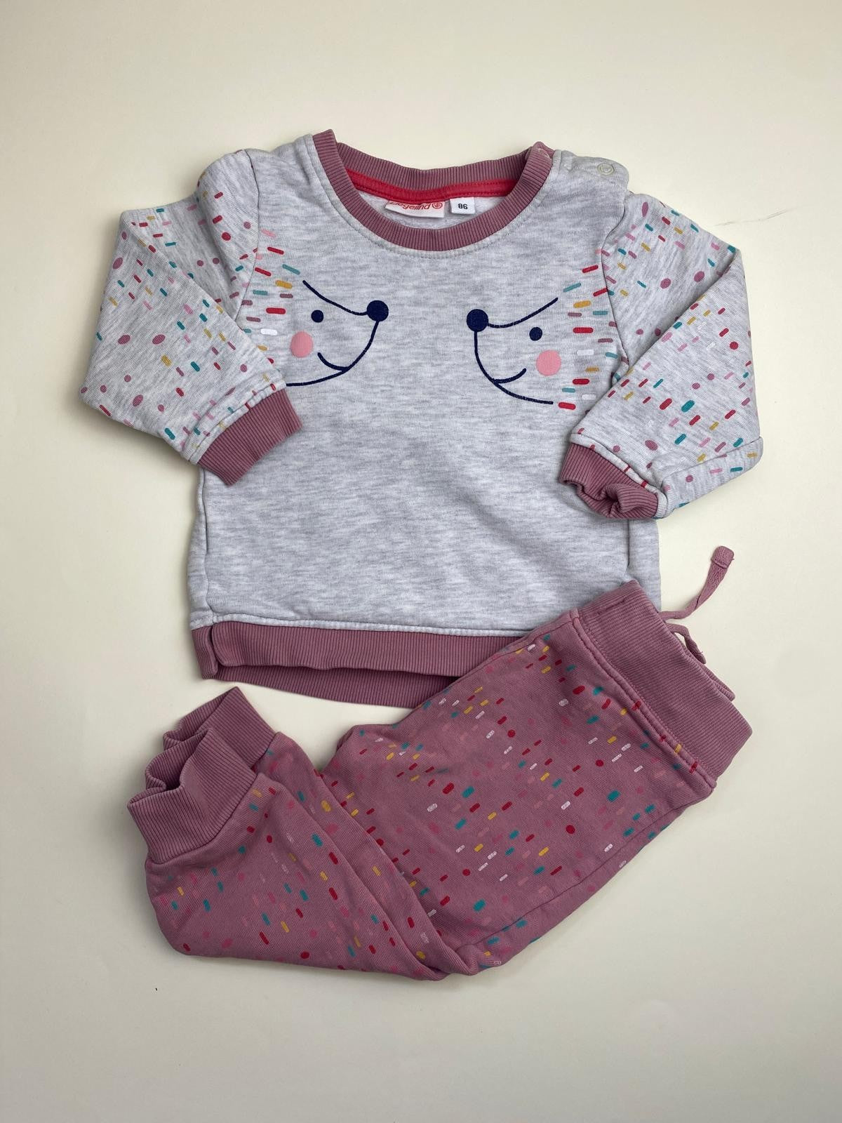 Completo Felpa e Pantaloni per Bambina con Stampa Sprinkles