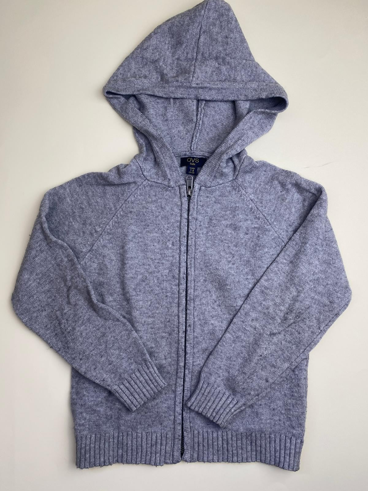 Cardigan con cappuccio e zip