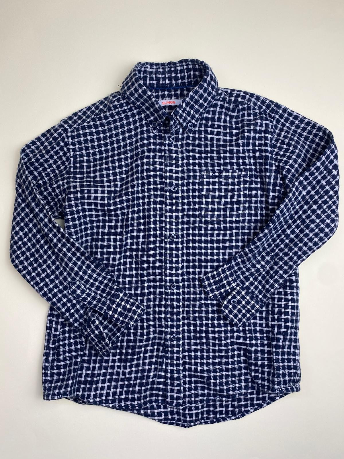 Camicia a Quadretti Blu e Bianca per Bambino