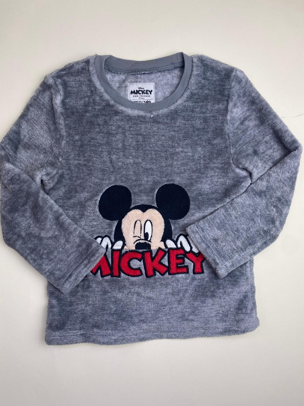 Maglia in pile grigia Mickey Mouse per bambini
